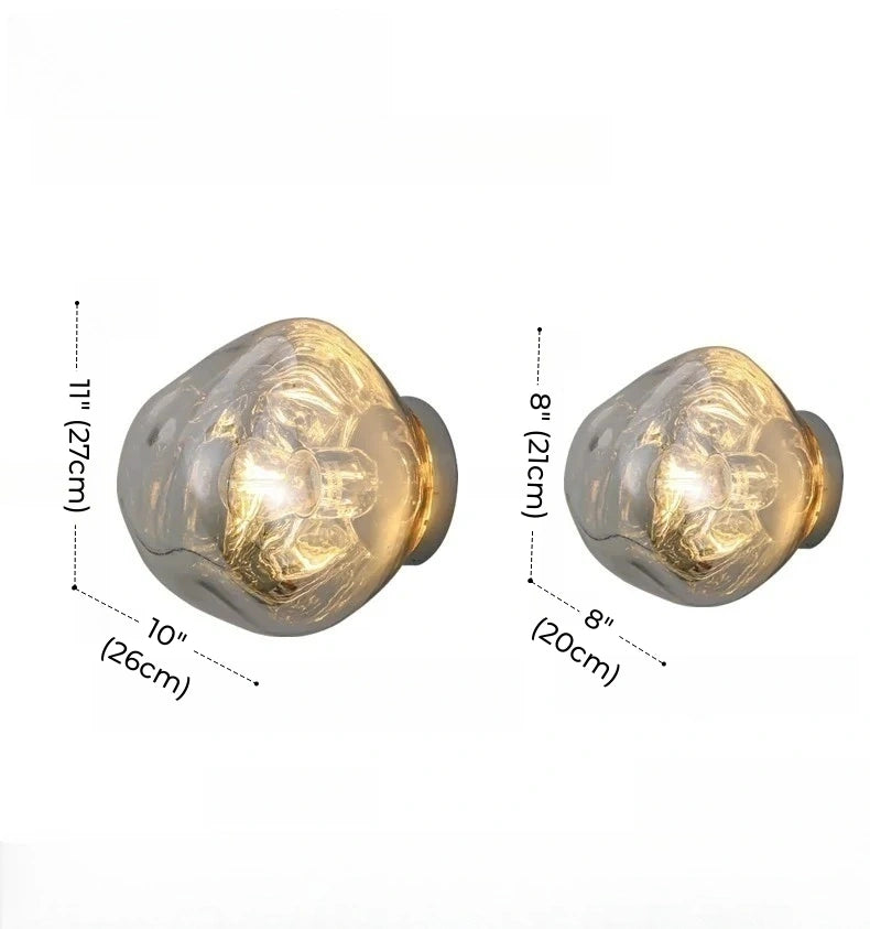 Tambora Lava Wall Sconce, Bulb Version