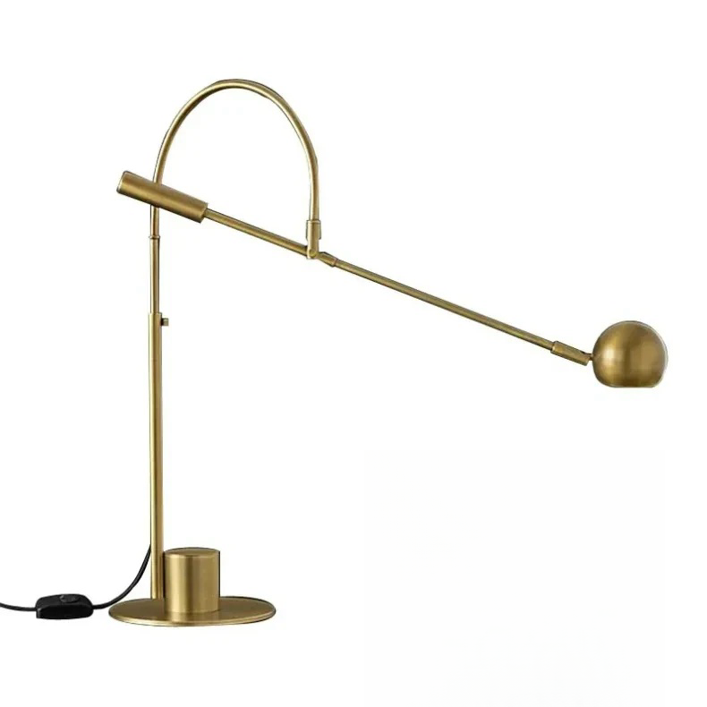 Cole Minimalist Metal Rotatable Table Lamp, Gold Black
