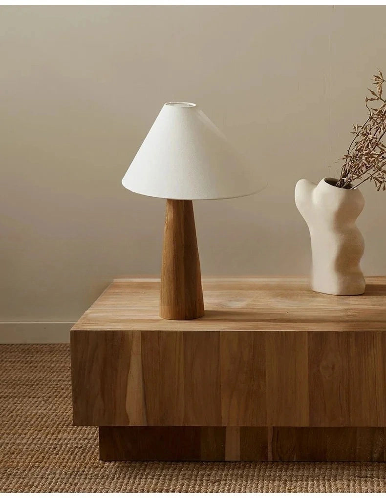 Bereta Oak Conical Wood Floor Lamp