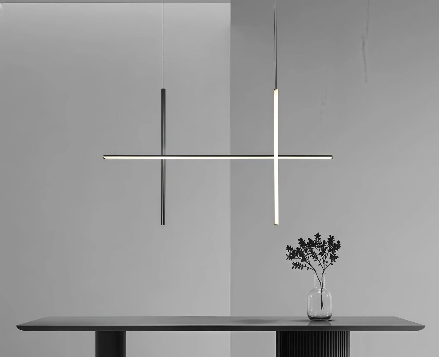 Minimalist Modular Aluminum Tube LED Chandelier