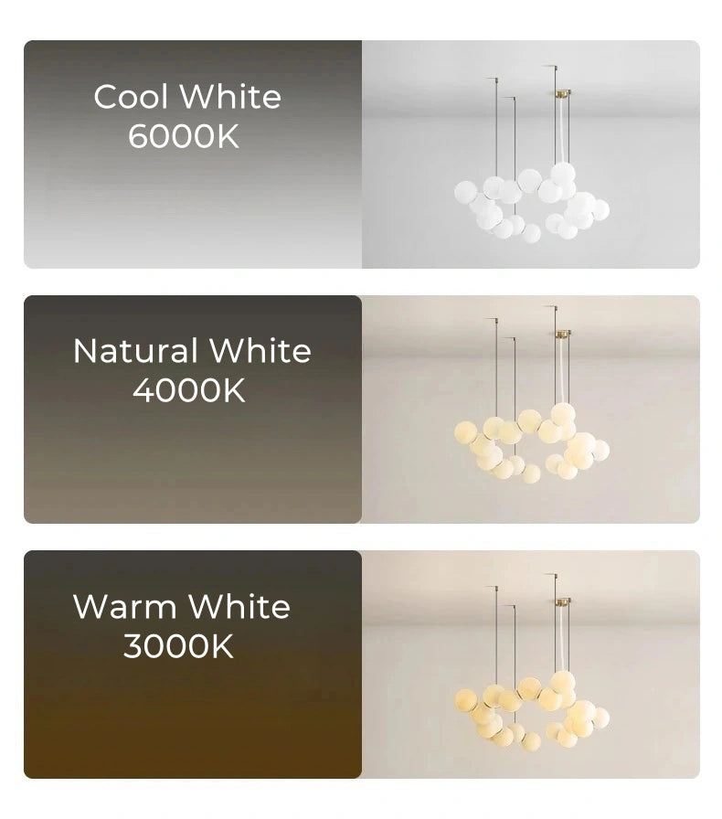 Cloud Linked Bubble Chain Pendant Light