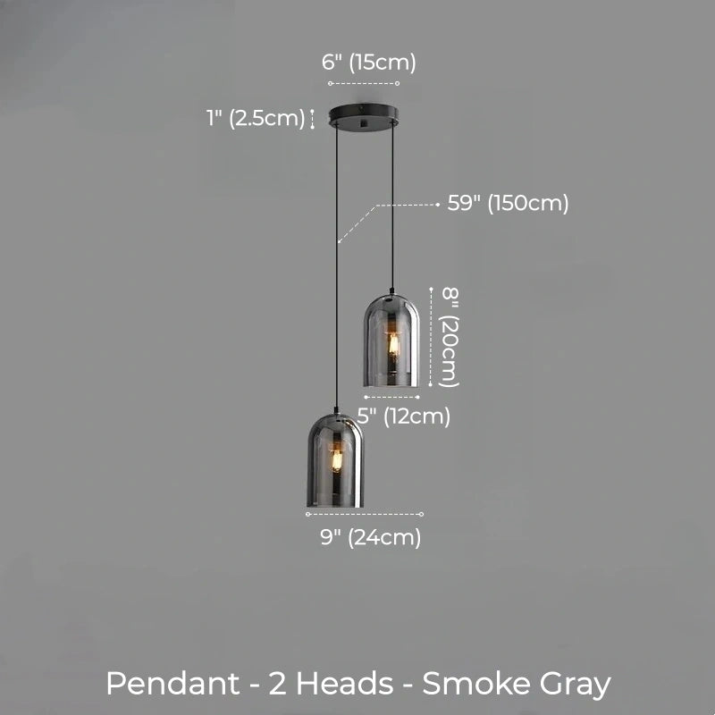 Scandinavian Dome Glass Pendant Light