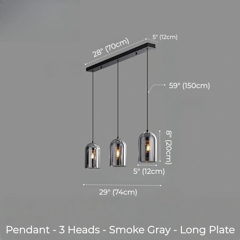Scandinavian Dome Glass Pendant Light