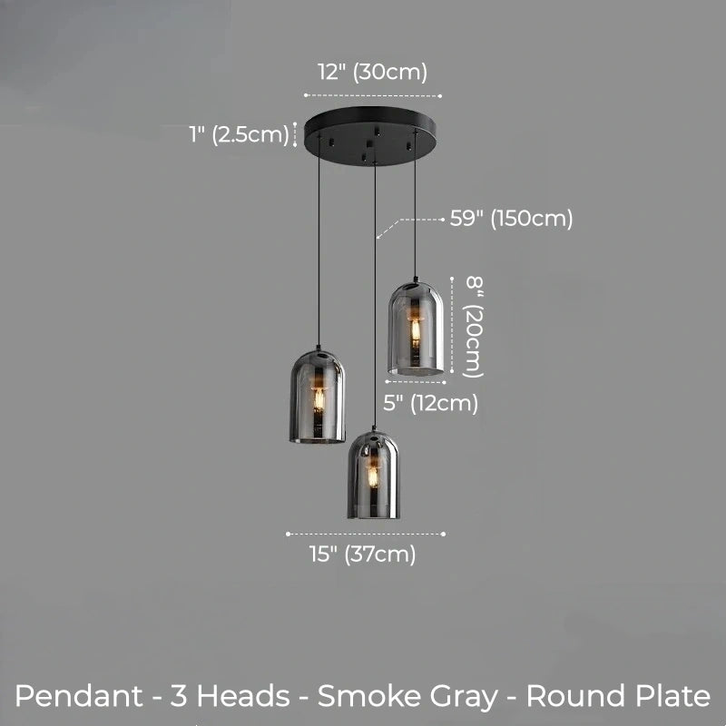 Scandinavian Dome Glass Pendant Light