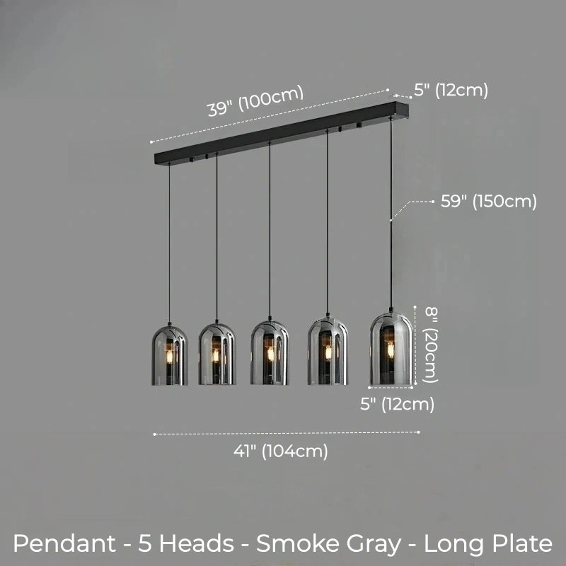 Scandinavian Dome Glass Pendant Light
