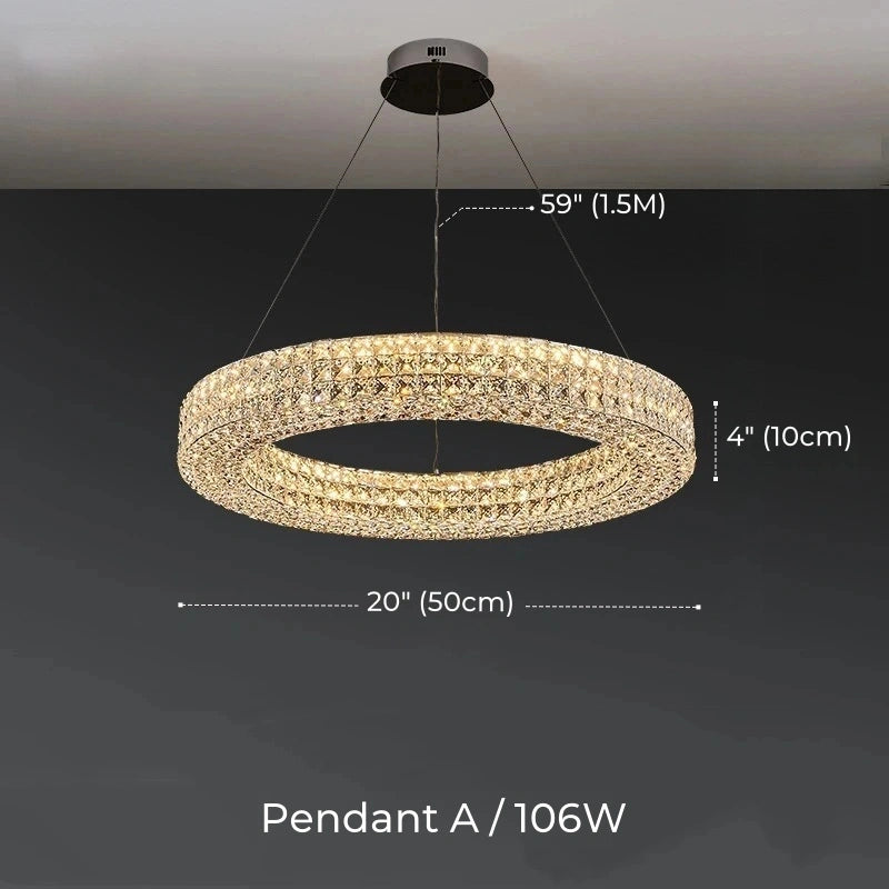 Cassia Ring Crystal Chandelier