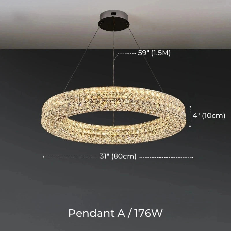 Cassia Ring Crystal Chandelier