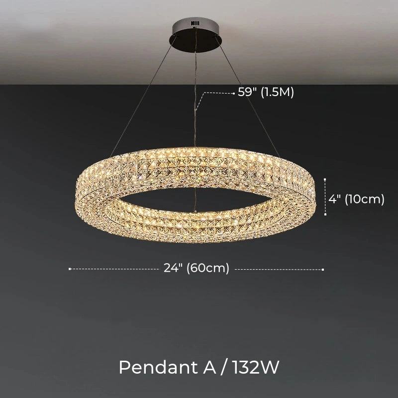 Cassia Ring Crystal Chandelier