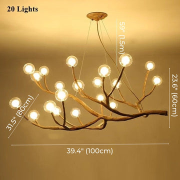 Rustic Tree Branch Chandelier – Nature-Inspired Interiors Home