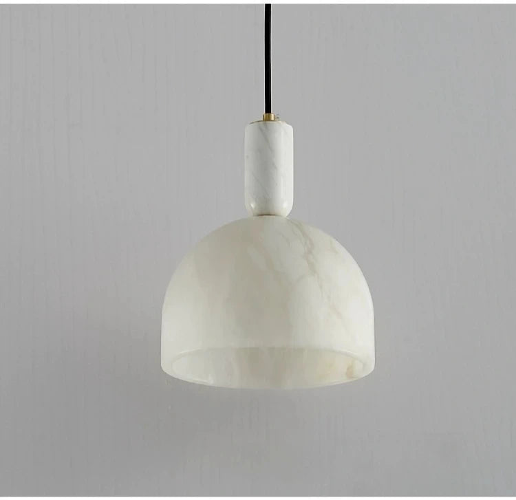Luna Dome Alabaster Pendant Light
