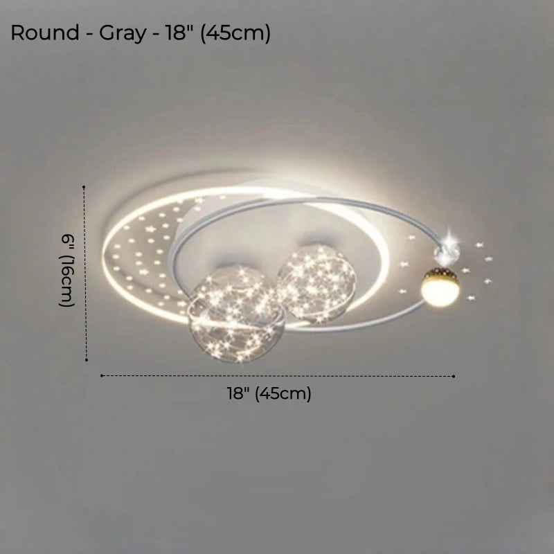 Starry Orbit Halo LED Flush Mount Light