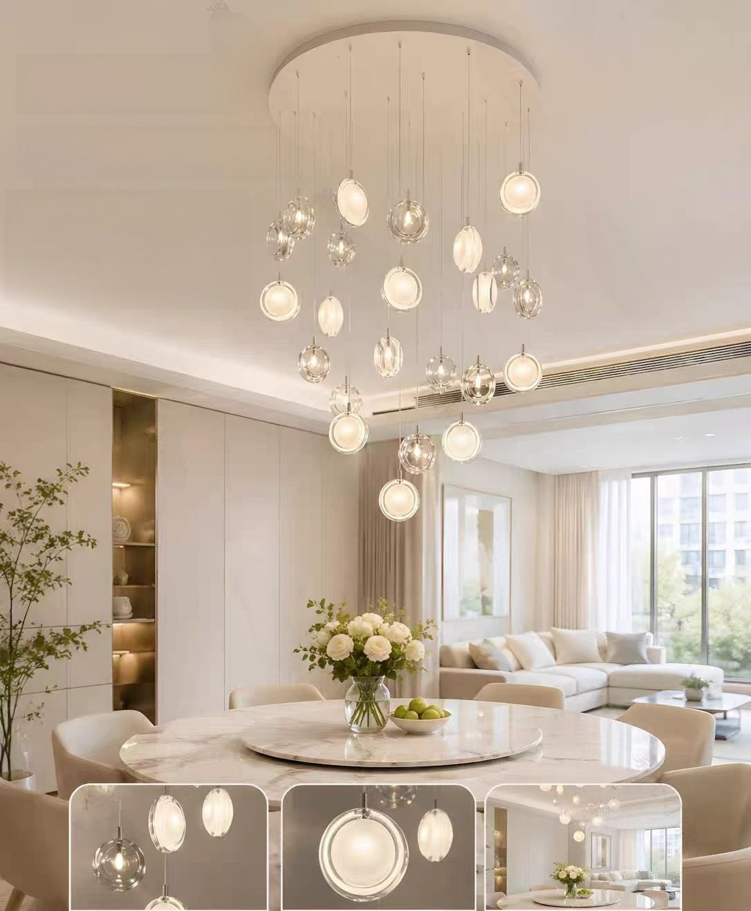 Nordic Acrylic Staircase Cluster Pendant Light