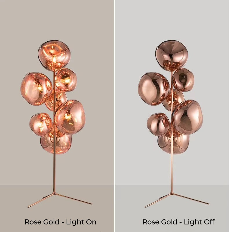 Tambora Lava Floor Lamp with Low-Profile Tripod Base