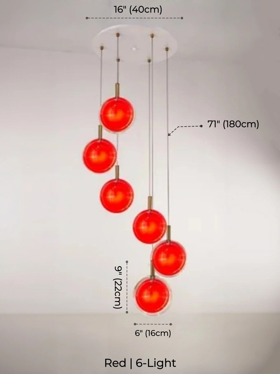 Nordic Acrylic Staircase Cluster Pendant Light