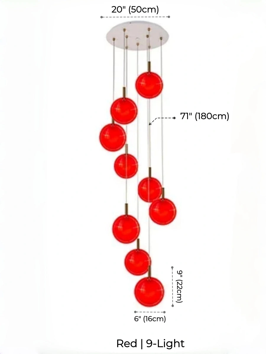Nordic Acrylic Staircase Cluster Pendant Light
