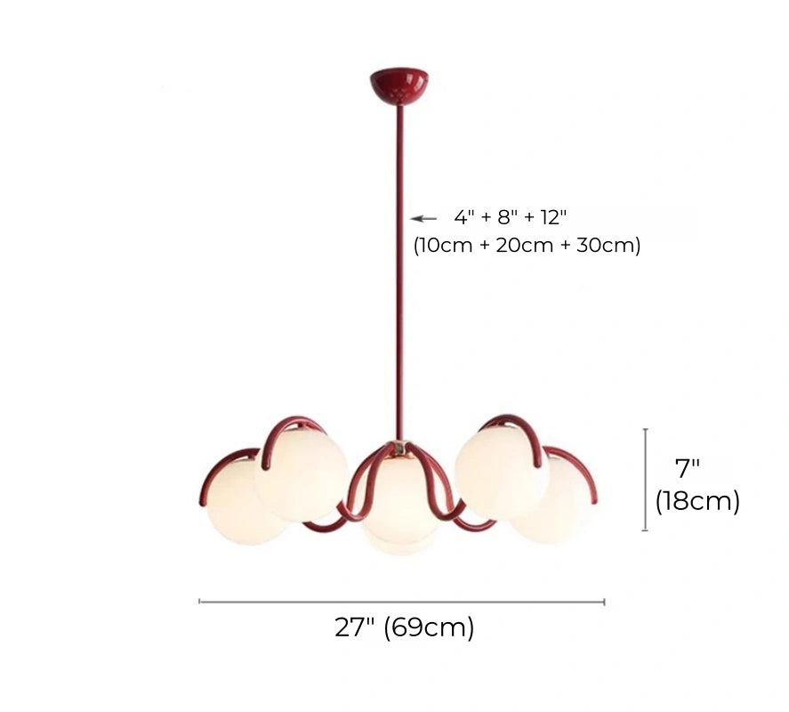Colette 6-Globe Glass Pendant Light