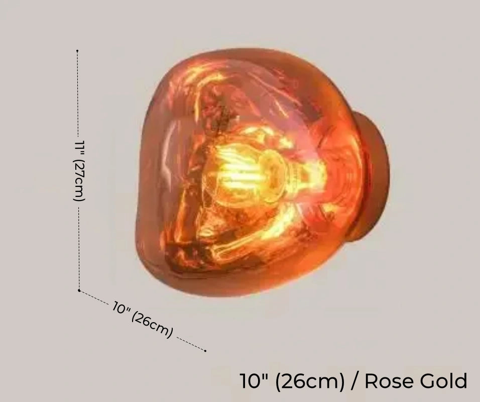 Tambora Lava Wall Sconce, Bulb Version
