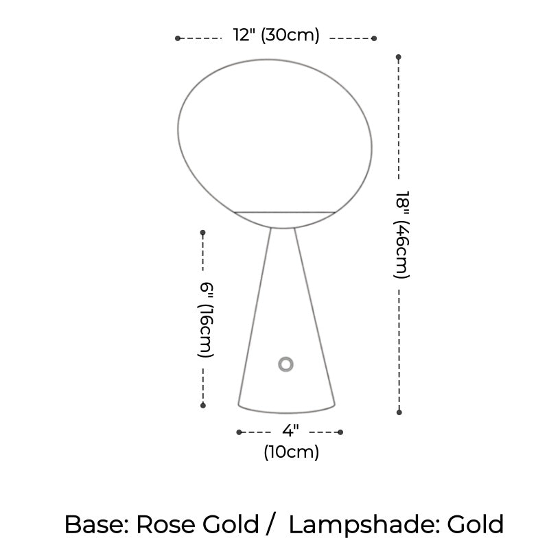Tambora Lava Conical Table Lamp