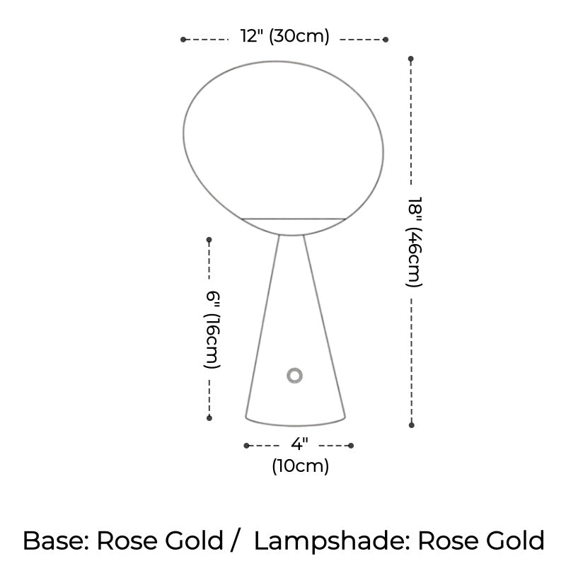 Tambora Lava Conical Table Lamp