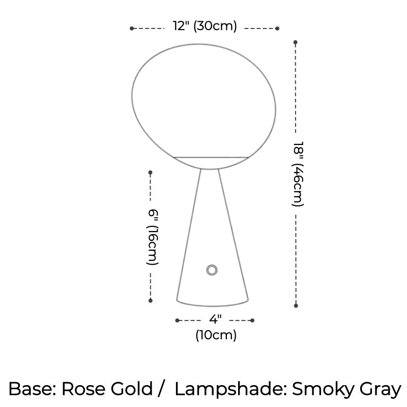 Tambora Lava Conical Table Lamp