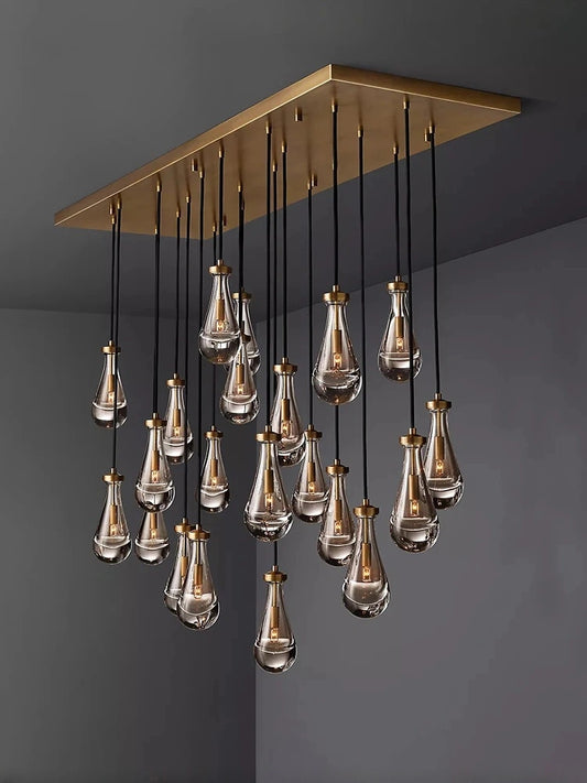 Nordic Halo Drip Brass Pendant Light