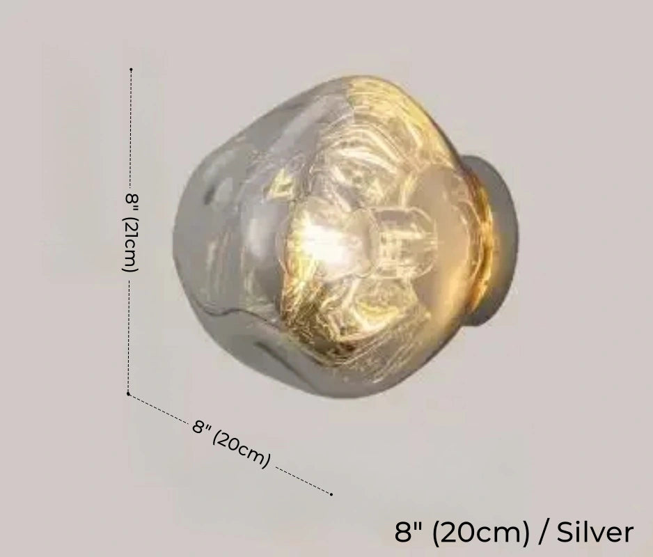 Tambora Lava Wall Sconce, Bulb Version