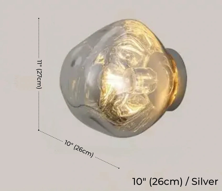 Tambora Lava Wall Sconce, Bulb Version