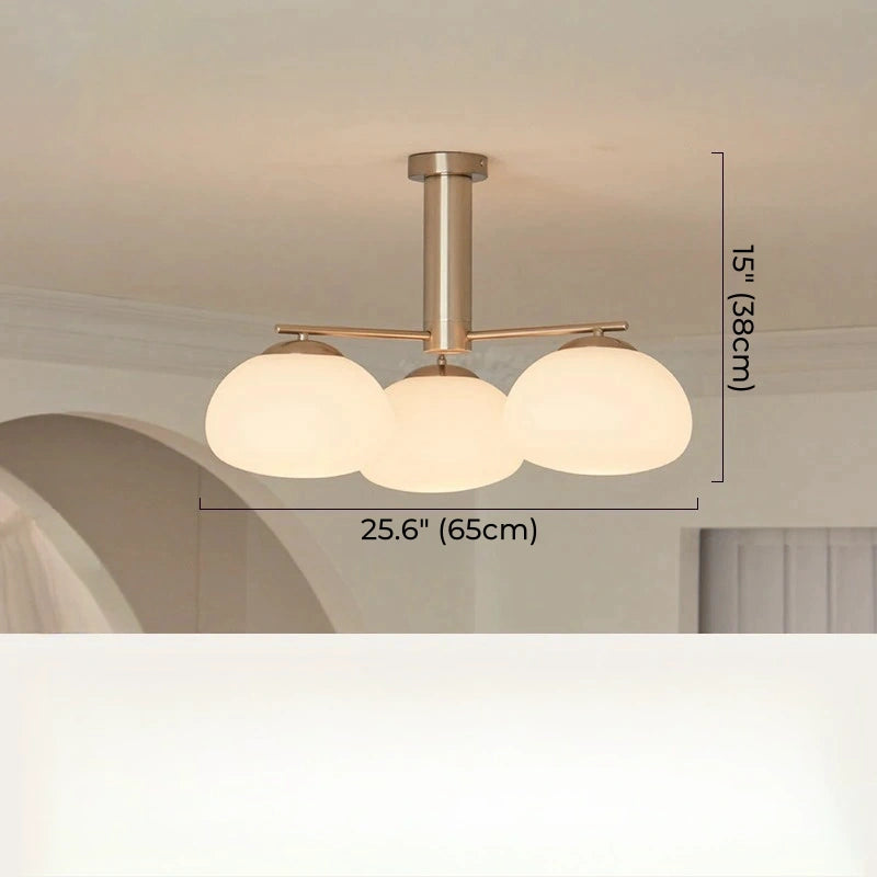Bauhaus Glass Chandelier Soft, Elegant Lighting for Your Living Room