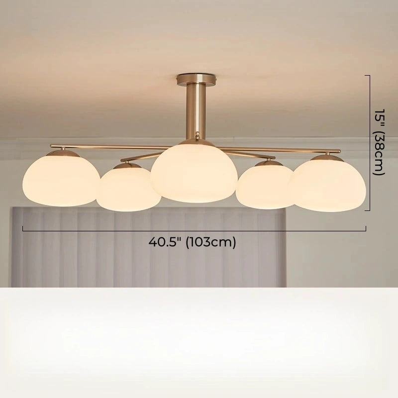 Bauhaus Glass Chandelier Soft, Elegant Lighting for Your Living Room