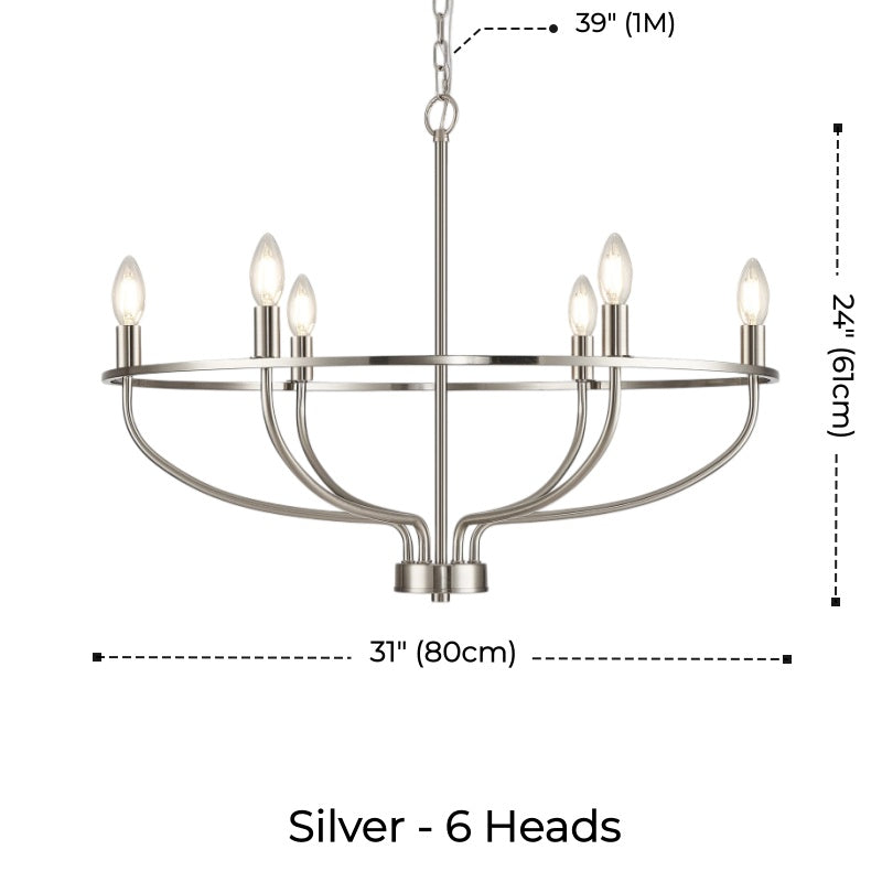 Remington Circle Metal Candle Chandelier