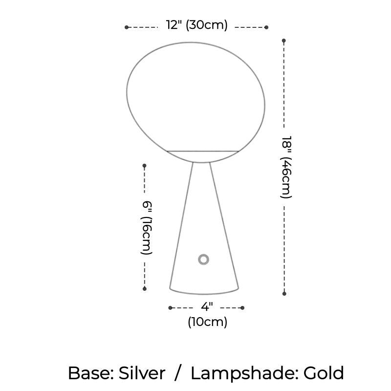 Tambora Lava Conical Table Lamp