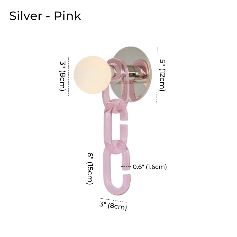 Hanging Chain Wall Sconce with Globe