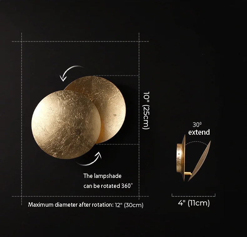 Moon Phase Metal Wall Lamp