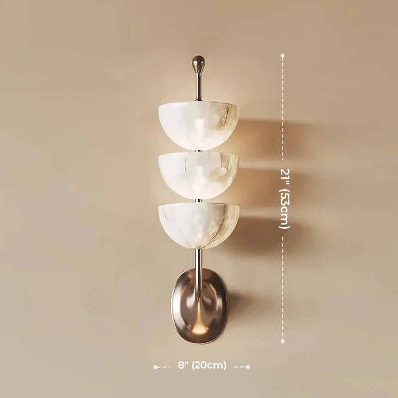 Solenne Triple Alabaster Wall Sconce