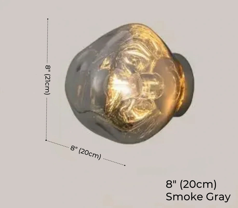 Tambora Lava Wall Sconce, Bulb Version