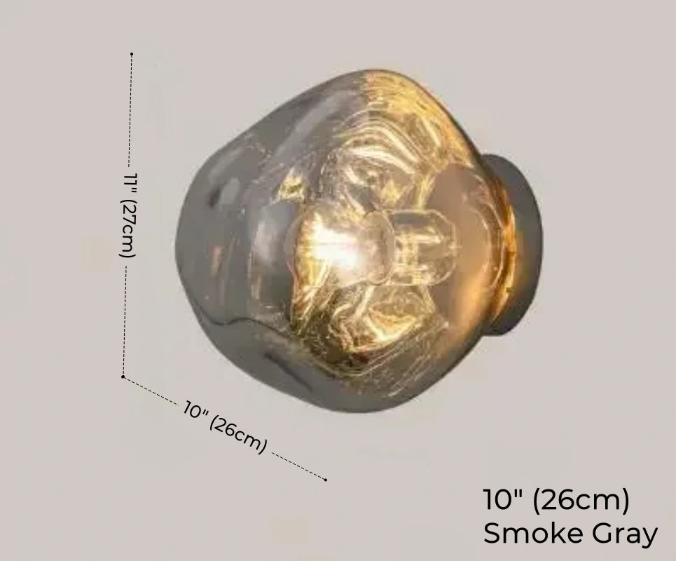 Tambora Lava Wall Sconce, Bulb Version