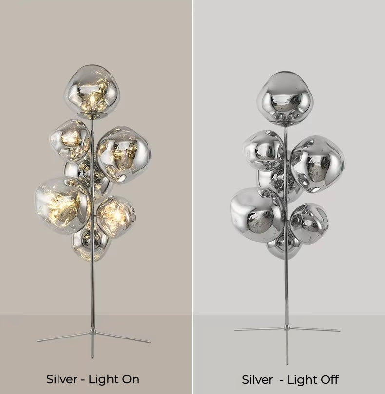 Tambora Lava Floor Lamp with Low-Profile Tripod Base