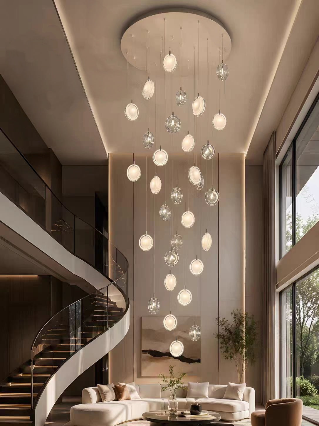 Nordic Acrylic Staircase Cluster Pendant Light