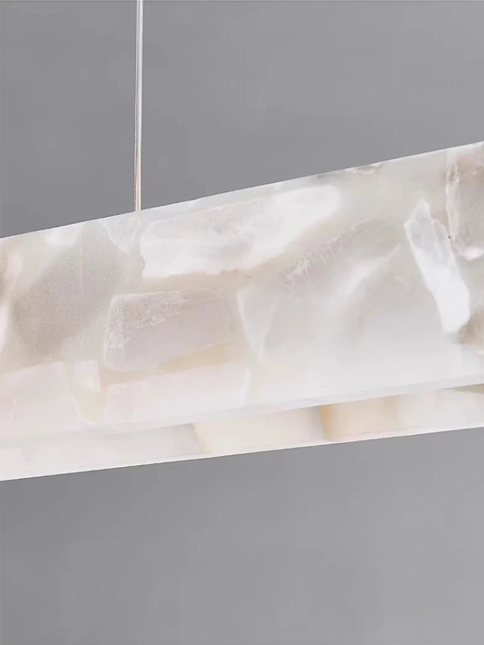 Luxury Alabaster Linear LED Pendant Light, Minimalist