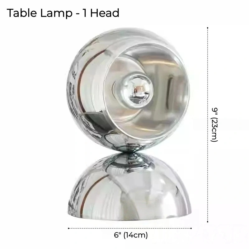 Astra Rotatable Silver Sphere Table Lamp & Floor Lamp