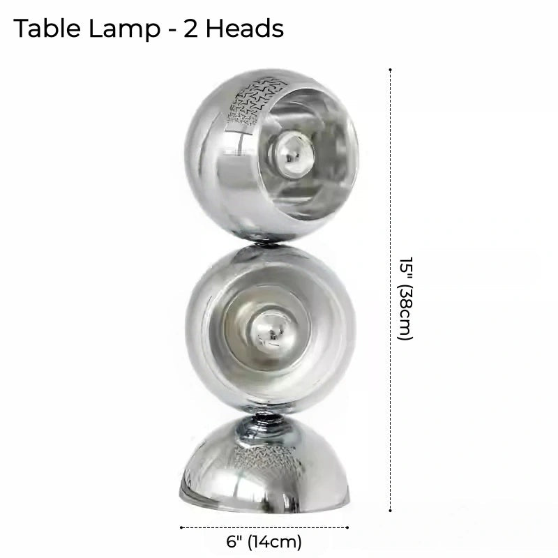 Astra Rotatable Silver Sphere Table Lamp & Floor Lamp
