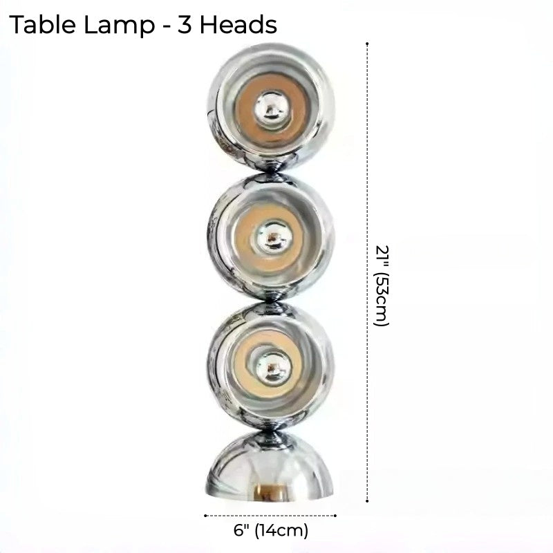 Astra Rotatable Silver Sphere Table Lamp & Floor Lamp