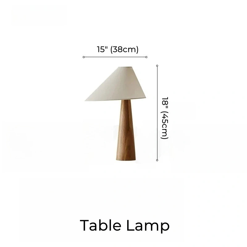 Bereta Oak Conical Wood Floor Lamp