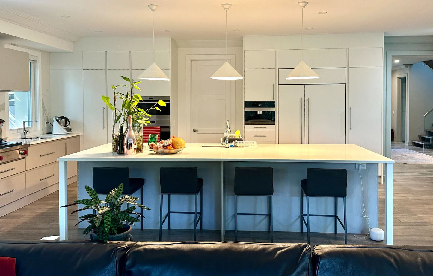 Rustic White Ceramic Pendant Light for Kitchen Island