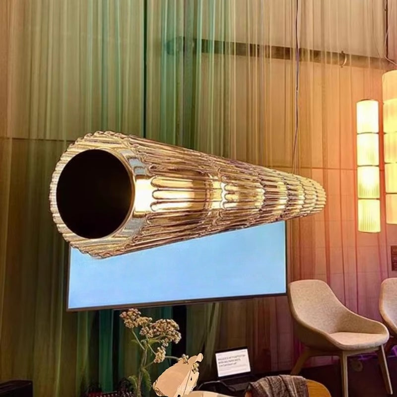 Mallory Column Glass Vertical Pendant Light