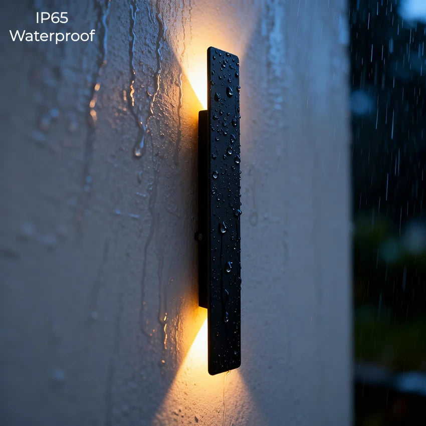 Minimalist Rectangular Up & Down Waterproof LED Wall Light