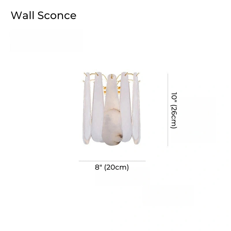 Grand Tiered Alabaster Feather Chandelier, Round