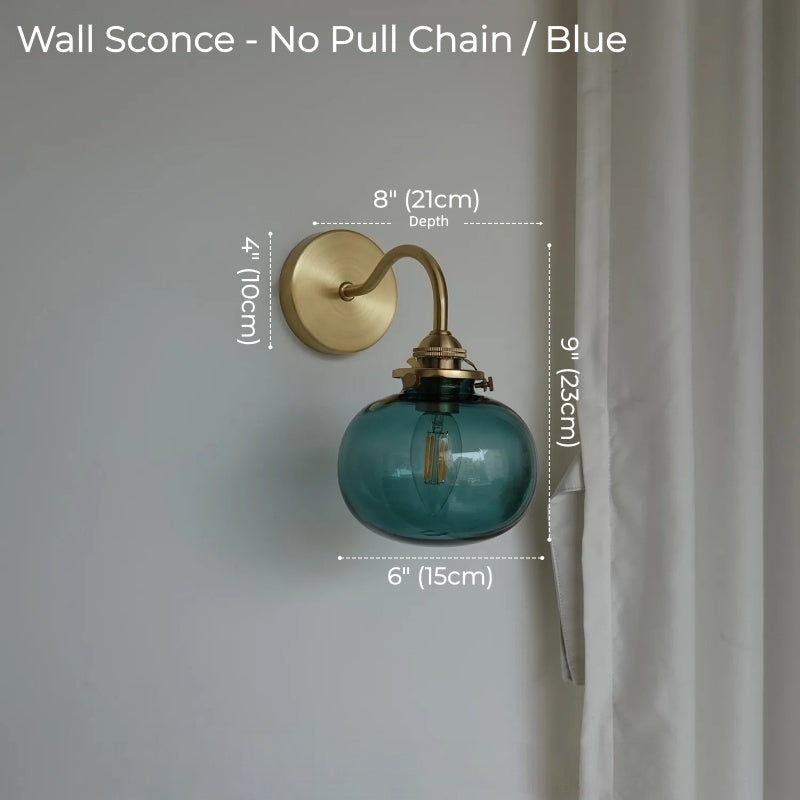 Evelyn Glass Globe Wall Sconce & Ceiling Light