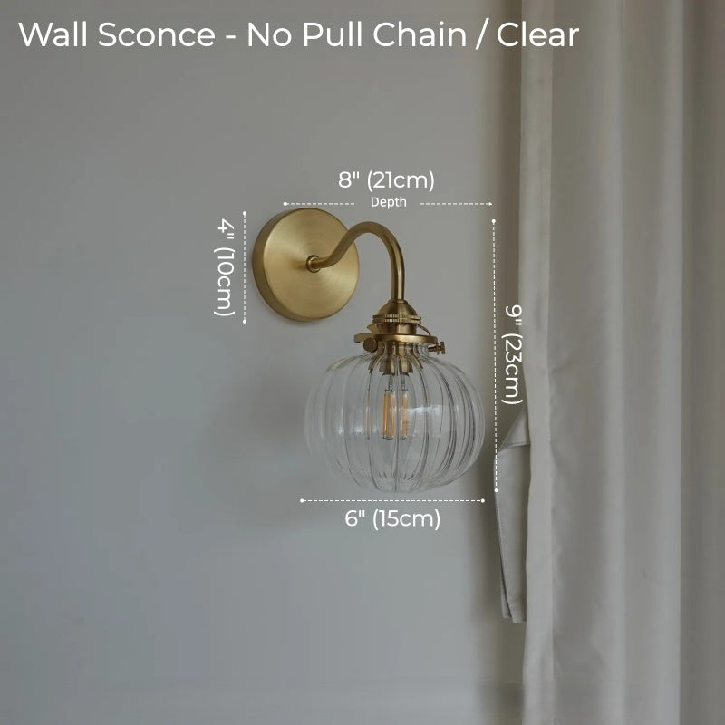 Evelyn Glass Globe Wall Sconce & Ceiling Light