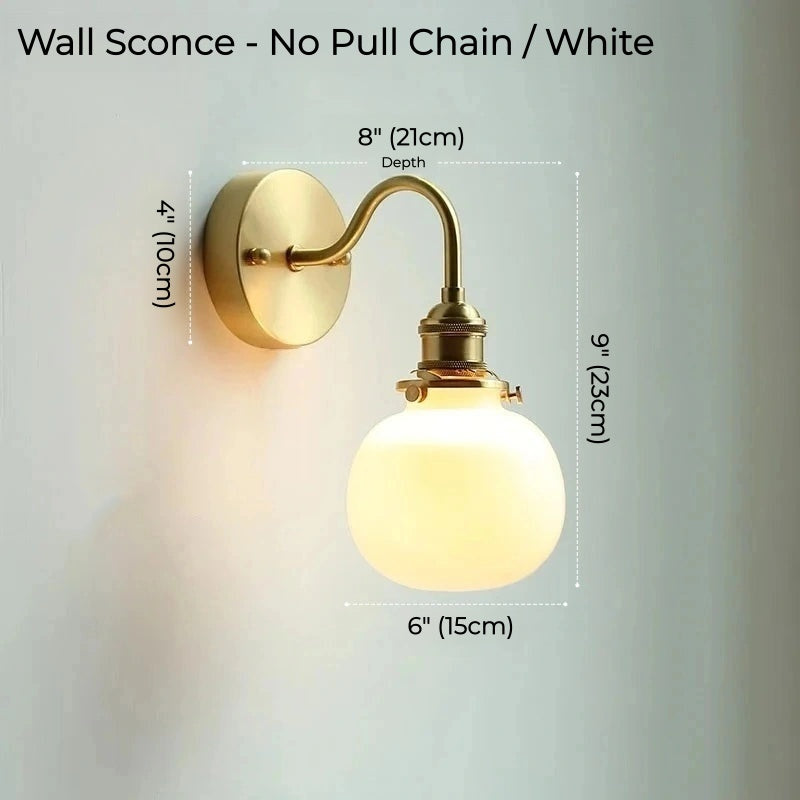 Evelyn Glass Globe Wall Sconce & Ceiling Light
